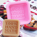 Силиконов молд с надпис "100% Hand made"