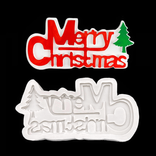 Силиконов молд с надпис Merry Christmas