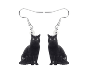 Обеци черна котна
