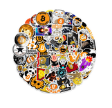 50 броя Стикери Биткойн